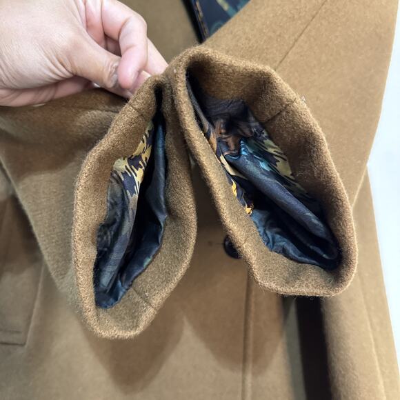 Billi By Billycoat Womens Brown Trench Coat Wool Blend Button Front Peak Lapel - Picture 6 of 16